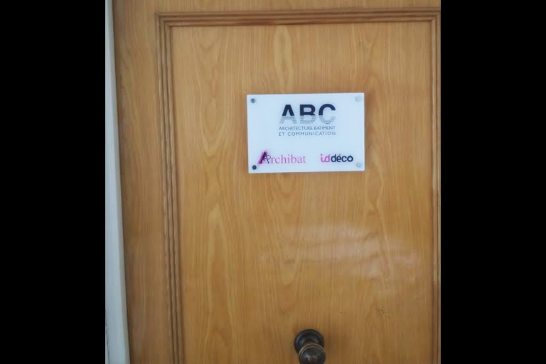 Plaque de porte ABC