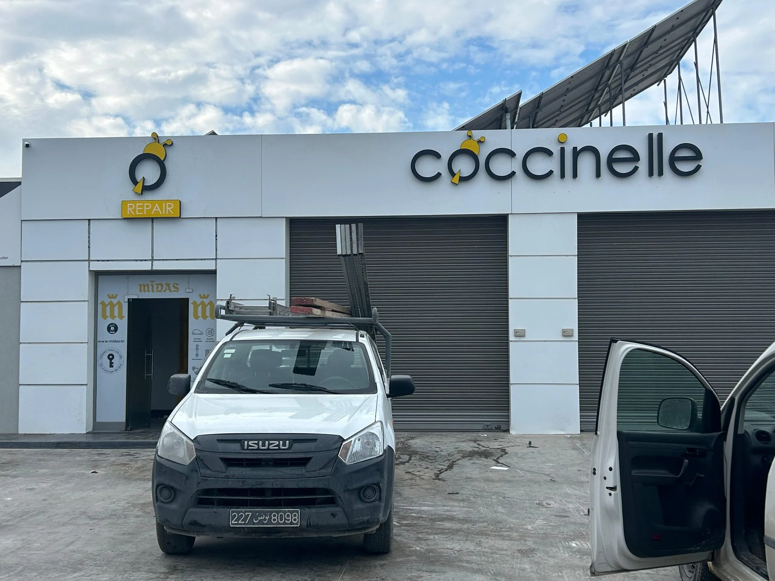 Enseigne en lettres boitier Coccinelle