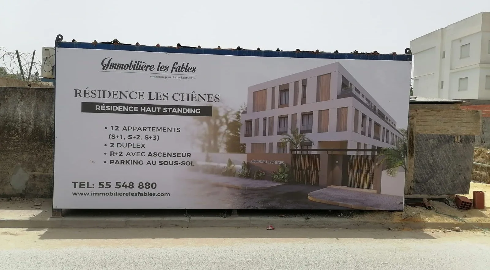 Signalétique pour promoteur immobilier Les Fables