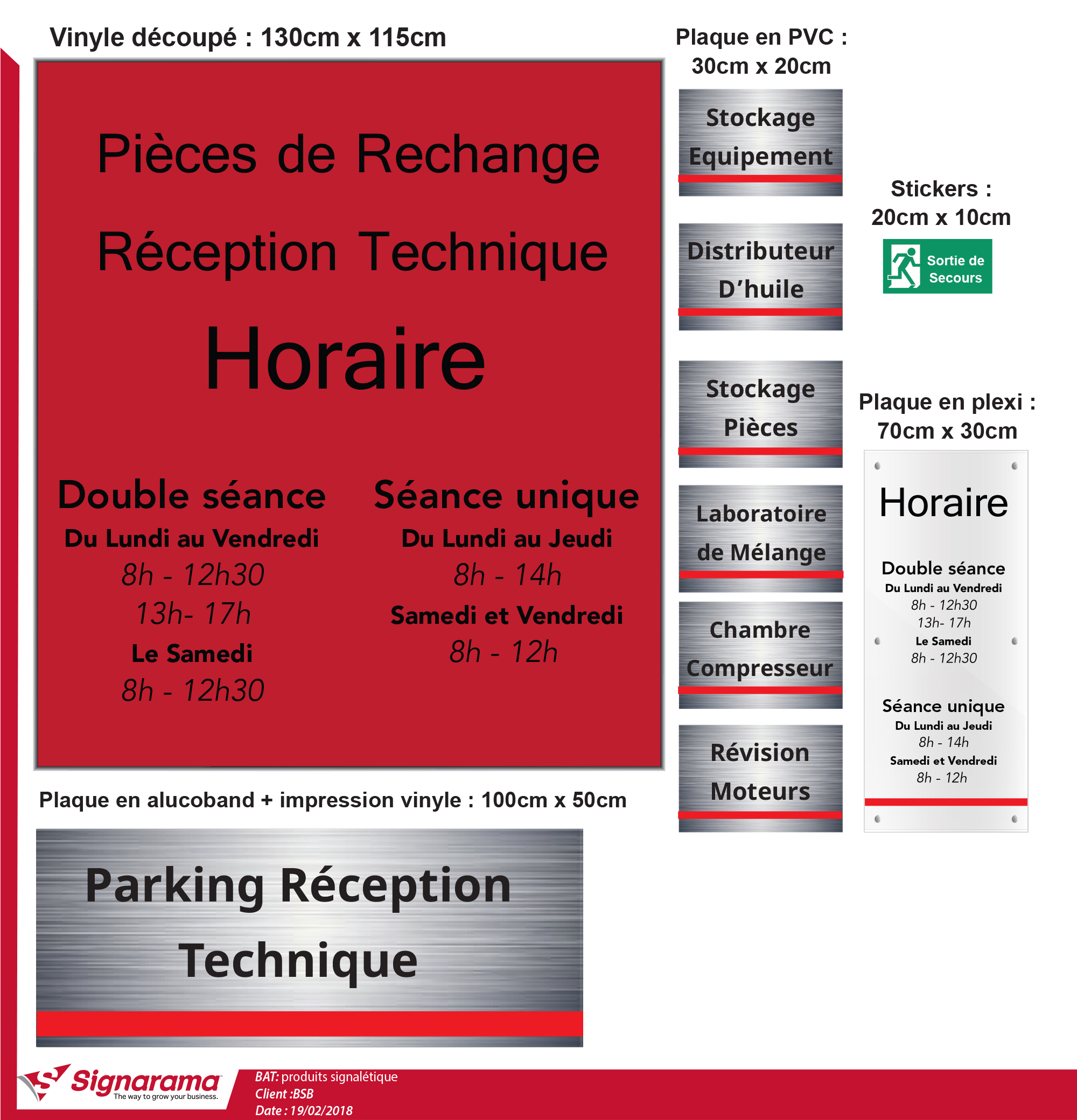Plaque signalétique