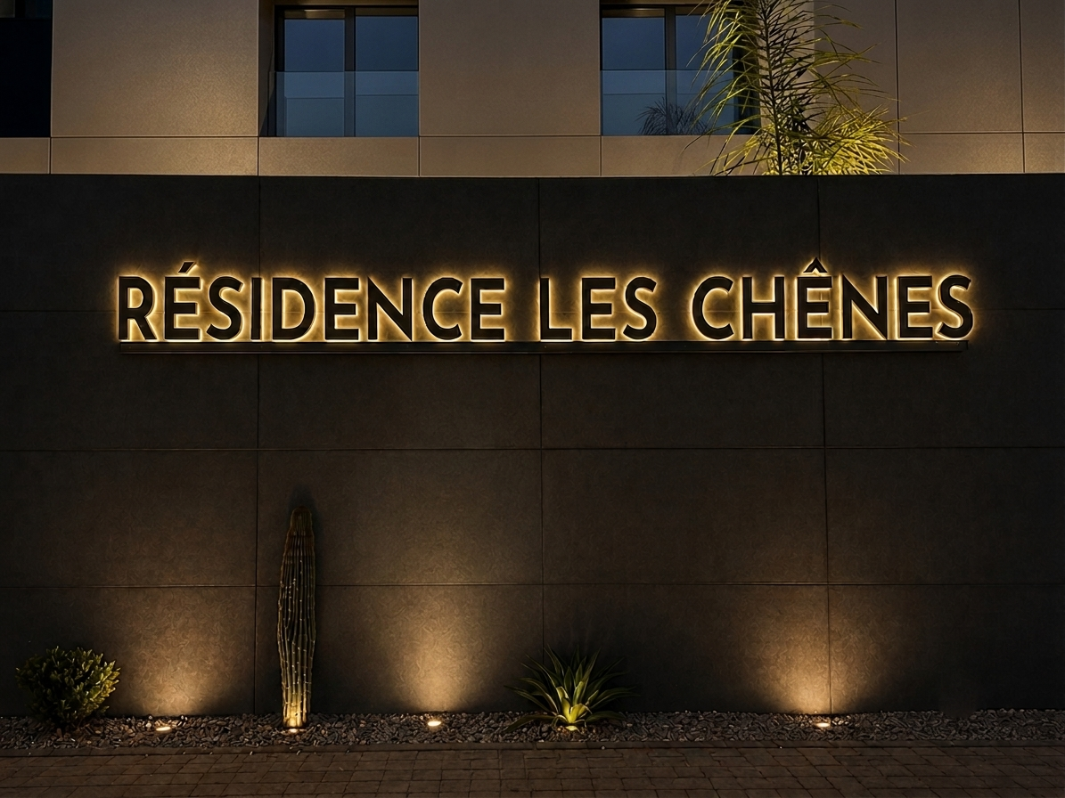 Enseignes en lettres boitier