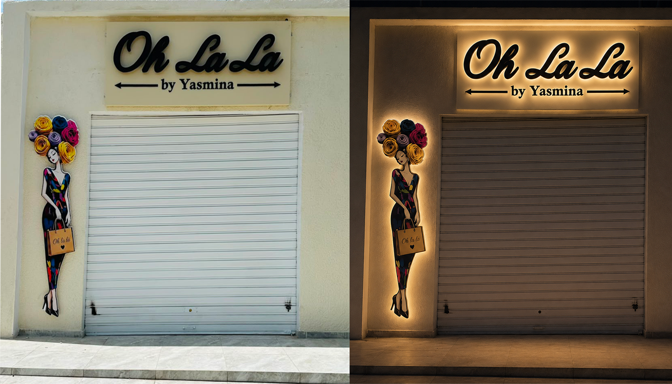 Enseignes en lettres boitier lumineuses – Oh lala