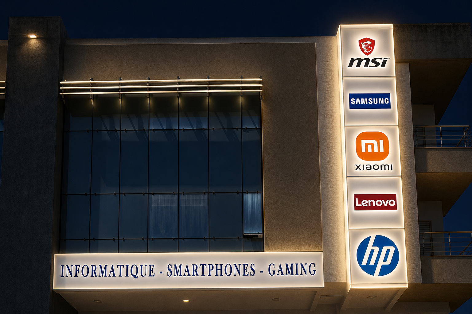 Enseignes lumineuses en caisson